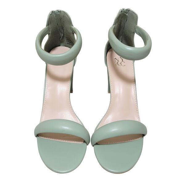 New York & Company Women Carolyn Bubble Ankle Strap Sandals Size US 11 Green - Picture 3 of 5